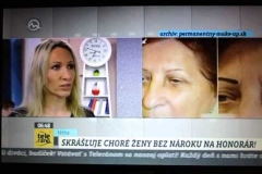 Veronika Kocianová v Teleráno/TV Markíza, permanentný make-up, 29.10.2014